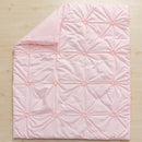 PINNKKU 3-Piece Crib Bedding Set for Boy Girls, Includes Skirt, Blanket and Sheet, Baby Bedding, Pintuck Pinch Pleat Pink by TinyTreasures Baby Boutique