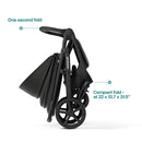 Mompush Nova Baby Stroller for Toddler, Infant & Newborn | Spacious Seat & Lie-Flat Mode | Compact One-Hand Fold, UPF 50+ Canopy & All-Wheel Suspension | Includes Rain Cover & Cup Holder by TinyTreasures Baby Boutique