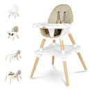 Gofirst 6 in 1 Baby High Chair,Convertible Wooden High Chairs for Babies and Toddlers,Infant Dining Booster Seat,Building Block Table/Baby Highchair 4-Position Removable Baby Feeding Chair by TinyTreasures Baby Boutique