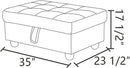 Ottoman Rectangular Storage Ottoman Bench, Flannel Footrest Stool Footstool with Lid for Living Room, Bedroom, Entryway, Blue, 34"x22.8"x17.5" by CozyNest Decor