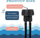 8pcs Garden Hose Adapters, 3/4'' Faucet Convert to 1/4'' Drip Irrigation Tubing, Drip Irrigation Hose Connectors for Outdoor Watering, Fittings with 8pcs Rubber Washers (2 Barbs) by GreenHaven Gardens