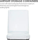 Vtopmart 4 PCS Large Food Storage Containers 5.2L / 175oz, 4 Pieces BPA Free Plastic Airtight Canisters for Flour, Sugar, Baking Supplies, Rice with Lids, 4 Measuring Cups and 24 Labels, Black by CozyNest Decor