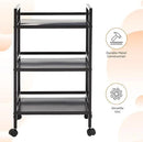 Amazon Basics 3-Tier Metal Rolling Cart, Black by CozyNest Decor