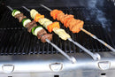 BBQ Shish Kabob Skewers, Kebab Skewers 17.7" Stainless Steel Reusable Flat BBQ Sticks for Meat Chicken Shrimp and Vegetable(8-Pack) by GreenHaven Gardens