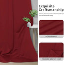 Easy-Going Blackout Curtains for Bedroom, Solid Thermal Insulated Grommet and Noise Reduction Window Drapes, Room Darkening Curtains for Living Room, 2 Panels(42x84 in, Christmas Red) by CozyNest Decor