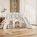 KORIMEFA Toddler Slide Set, 8 in 1 Kids Slide, Indoor Outdoor Slide for Toddlers Age 1-3, Toddler Playset with Basketball Hoop and Tunnel, Toddler Indoor Outdoor Playground by TinyTreasures Baby Boutique