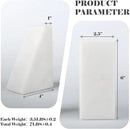 Marble Book Ends Decorative, Unique Bookends for Shelves, White Stone Bookends Holds Heavy Books, Weighted Book Holder Stopper for Home Office Desk Bookshelf Decoration, Set of 2 by CozyNest Decor