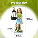 Fairy Garden Statue Solar Garden Fairy with Lantern Light Outdoor Decoration Waterproof Solar Sculpture for Patio Yard Lawn Gift for Mom Grandma by CozyNest Decor