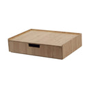 Large Bamboo Monitor Stand with Drawer | 13.5" Stackable Desk Organizer for Letter Size Paper by MobilevisionUS