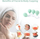Meifuly Facial Cupping Set, 4 PCS Silicone Vacuum Suction Face Massage Cups, Skin Tightening Kit for Eyes, Face and Body (Green) by CozyNest Decor