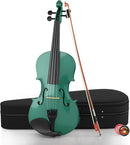 Beginner Violin 4/4, Full Size Violin for Adults, Teens, Student, Acoustic Fiddle Kit with Hard Case, Bow, Rosin, Bridge, Learners Age 12+ (Green) by TinyTreasures Baby Boutique