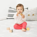 Baby Care Play Mat (Medium, Nordic Trails - Morning Fog Arrows) 73’’ x 49’’ Original One-Piece Reversible Rollable Waterproof Play Mat for Infants, Babies, Toddler, and Kids by TinyTreasures Baby Boutique