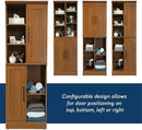 Sauder HomePlus Multi-Room Storage Cabinet with Adjustable Shelves and Door Positioning, Kitchen Laundry Bathroom Pantry Storage Cabinet, in Sienna Oak Finish by CozyNest Decor