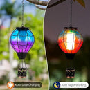 Solar Hot Air Balloon Lantern with Flame Flickering LED Glass Hot Air Balloon Solar Lanterns Outdoor Waterproof Hanging Lights for Patio,Porch,Yard,Garden Decor Mother Day Gifts for Women by GreenHaven Gardens