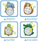 1PCS Dolphin Magnetic Drawing Board for Kids & Toddlers with Beads and Magnet Stylus Pen - Magnetic Travel Toy for Airplane & Car Ride Activities for Kids by TinyTreasures Baby Boutique