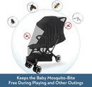 2 Pack Baby Mosquito Net for Stroller, Playard & Bassinet, Reusable Bug Net for Cradles, Carrier, Pack and Plays and Portable Mini Crib, Baby Playpen Mosquito, Black by TinyTreasures Baby Boutique