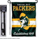WinCraft Green Bay Packers Throwback Retro Vintage Garden Flag and Flagpole Mount by GreenHaven Gardens