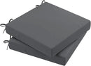 AAAAAcessories Outdoor Seat Cushions for Chairs, Waterproof, Fade-Resistant Patio Furniture Replacement Cushions, 20" x 20" x 3", Set of 2, Dark Gray by GreenHaven Gardens