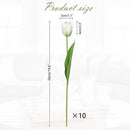 Artificial Tulips Flowers – 20" Long Stem Faux Tulips, 10PCS Real Touch Fake White Tulip for Vase, Farmhouse, Kitchen, Spring & Wedding Home Decor by CozyNest Decor