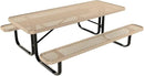 Coated Outdoor Furniture Heavy-Duty Portable Outdoor Kids Table, Punched Steel Kids Picnic Table, Commercial-Grade Picnic Table, Made in America (6ft Rectangular, Childrens, Tan) by GreenHaven Gardens