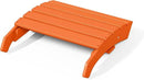 WestinTrends Dylan Outdoor Patio HDPE Adirondack Ottoman Footrest, Orange by CozyNest Decor