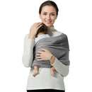 Baby Wrap Carrier, Lightweight Baby Wearing Wraps for Newborn and Infant, Soft Swaddle Holder Carrier, Cozy Baby Sling 7-35 lbs Grey by TinyTreasures Baby Boutique