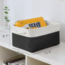 TheWarmHome Storage Bins for Shelves - 1 Pack 13.8x9.7x6.7 inch Storage Basket for Organizing for Closet Organizer Cubes Laundry Cloth Nursery (White & Black) by CozyNest Decor