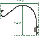 16 Inch Swivel Plant Hanger: Heavy Duty Hook for Bird Feeder, Plant, Flower Basket, Lantern, Wind Chime & More - Versatile Hanging Brackets Outdoor/Indoor Use Up to 22LB by GreenHaven Gardens