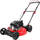 PowerSmart 21 in. Gas Lawn Mower with 144cc OHV Engine, 2-in-1 Push Mower with Mulching & Side-Discharge by GreenHaven Gardens