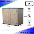 Large Horizontal Storage Sheds,38 cu.ft Resin Garden Shed Weather Resistance,Outdoor Storage Box Lockable for Patio,Backyard,Garden,Home(Brown) by GreenHaven Gardens