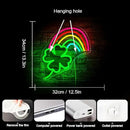 WLHOPE St Patricks Day Neon Sign St. Patrick's Day Neon Signs for Wall Decor Dimmable Rainbow Clover Light Up Sign for Bedroom Living Room Wall Art Happy St. Patrick's Day Decoration by GreenHaven Gardens
