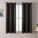 ChrisDowa Small Window Curtains 50 inches Long for Bedroom - Grommet Short Thermal Insulated Room Darkening Curtains for Kitchen (2 Panels, Brown, 29 x 50 Inch) by CozyNest Decor