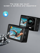Action Cameras 4K 40M Waterproof Underwater Camera for Snorkeling, EIS Camcorder WiFi 170 Wide Angle Dual Screen Vlog Camera Sports Body Cam Mini(Charger, Remote Control and Helmet Accessories) by TinyTreasures Baby Boutique
