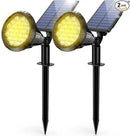 Solar Spot Lights Outdoor, 21 LEDs Solar Landscape Lights Auto On/Off with 3 Modes, IP67 Waterproof Solar Yard Spotlight Wall Lights, 2-in-1 Solar Outdoor Lights for Garden, Pathway, Pool by GreenHaven Gardens