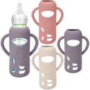 BUSOHA 3 Pack Silicone Sleeves for Dr Brown Glass Baby Bottles - Drop Protection Baby Bottle Sleeves,Compatible with Dr. Brown's Newborn Glass Bottles,with Silicone Handles,8 oz by TinyTreasures Baby Boutique