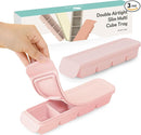 Silicone Freezer Trays with Lid, 1.7oz 4 Section - Leak Proof Silicone Freezer molds for Homemade Baby Food Breastmilk, Purees, Vegetables, Baby Food Jars Ice Tray with Lid BPA Free Pastel Pink by TinyTreasures Baby Boutique