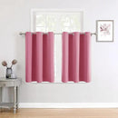 ChrisDowa Small Window Curtains for Kitchen and Bedroom - Grommet Short Thermal Insulated Room Darkening Curtains (2 Panels, Pink, 42 x 36 Inch) by CozyNest Decor