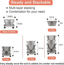 Vertical Planter 4 Tier Stackable Planters Garden Planters Strawberry Herb Flower and Vegetable Planter Indoor Outdoor Gardening Pots with Removable Wheels and Tools by GreenHaven Gardens