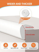 Baby Proof Edge Corner Protector, 6.56FT 0.47''Th L-Shape Furniture Corner & Edge Safety Bumpers with 6 Corners, Pre-Taped, Soft NBR Rubber Foam Desk Edge Cushion Wall Corner Protector（White） by TinyTreasures Baby Boutique