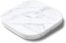 𝐋𝐮𝐱𝐮𝐫𝐲 𝐈𝐭𝐚𝐥𝐢𝐚𝐧 100% Marble Tile Coasters – Set of 4 – Square Modern Bar Coasters for Drinks, Coffee –Stone Holder for Home Décor, Housewarming Gifts (Carrara White) by CozyNest Decor