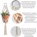 Boho Macrame Plant Hangers - Handmade Hemp Rope Hanging Baskets for Indoor Plants with Ceiling Hooks, Bohemian Home Decor Outdoor Wall Art by GreenHaven Gardens