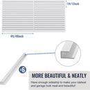 Slatwall Panel Garage Organizer PVC Slatwall Heavy Duty Wall Mounted Rack, Interlocking Slat Wall Panels for Tool Organization Peg Board(White 4 x 8 ft) by GreenHaven Gardens