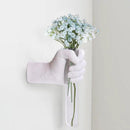 Creative Wall Hanging Sculpture, Funky White Hand Vases Home Decor, Artistic Hanging Hand Sculptures with Test Tube Vases, Unique Wall Art Statue by CozyNest Decor