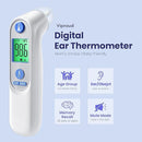 Ear Thermometer, Digital Ear Thermometer for Kids and Adults, High Accuracy Baby Thermometer with 1s Result, 3-Color Coded and 30 Memory Recall, Easy to Use, with 21 Disposable Probe Covers by TinyTreasures Baby Boutique
