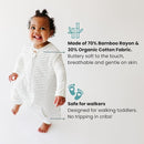 Tealbee Dreamsuit: Toddler Sleep Sack with Feet 3T-4T - 1.5 TOG Winter Baby Wearable Blanket for Walkers - Rayon made from Bamboo, Organic Cotton Sleep Bag - Brushed Dots by TinyTreasures Baby Boutique