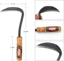 Kana Hoe 217 Japanese Garden Tool - Hand Hoe/Sickle is Perfect for Weeding and Cultivating. The Blade Edge is Very Sharp. (Beijing-022) by GreenHaven Gardens