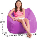 Posh Creations Structured Comfy Seat for Playrooms and Bedrooms, Large Bean Bag Chair, Coronado Chair, Purple by TinyTreasures Baby Boutique