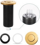 RQYEKDO Garbage Disposal 2.5" Air Switch Kitchen Sink Top Long Stainless Steel Polished Nickel Long for Food and Waste Disposal On/Off Air Button Parts Gold by CozyNest Decor