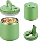 Soup Thermo for Hot Food 20oz Lunch Containers with Buckle Lid Wide Mouth Hot Food Jar Vacuum Insulated Stainless Steel Bento Box Leakproof with Spoon(Green) by TinyTreasures Baby Boutique