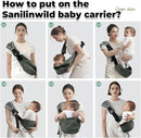 Baby Sling Carrier Adjustable Baby Sling 2025 Upgraded Toddler Sling Comfortable Baby Wrap Carriers Ergonomic-Designed, Travel Friendly Carrying 10-45 Lbs(Green Leopard) by TinyTreasures Baby Boutique